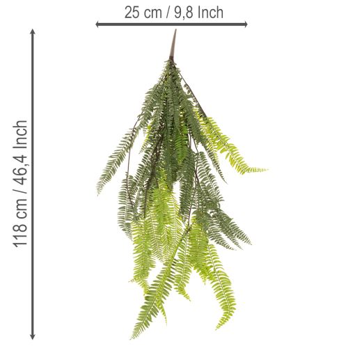 Umělá kapradina, dekorativní větvička kapradiny k přilepení a zavěšení, 118 cm | Floristik24.cz