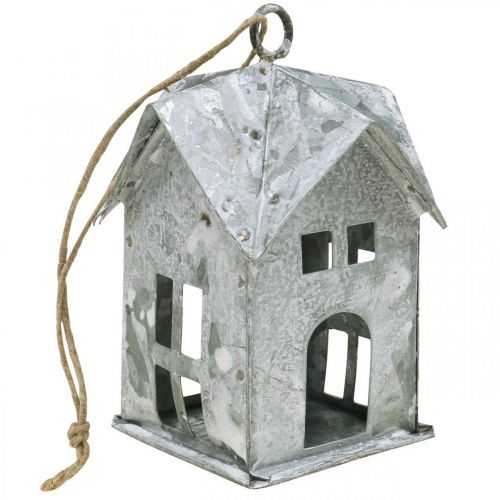 položky Vánoční přívěs kovový domeček shabby chic bílý V9,5cm 3ks