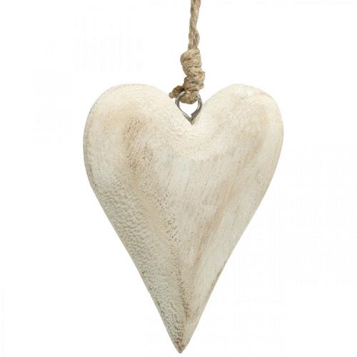 Srdce ze dřeva, ozdobné srdce na zavěšení, dekorace srdce V10cm 4ks