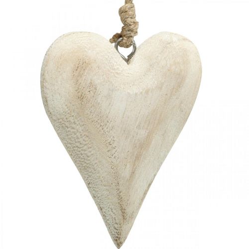 položky Srdce ze dřeva, ozdobné srdce na zavěšení, dekorace srdce V13cm 4ks