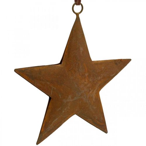 položky Vánoční přívěsek hvězda metal star rust look H13,5cm