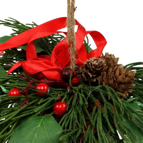 položky Vánoční věšák se šiškami a bobulemi 16cm