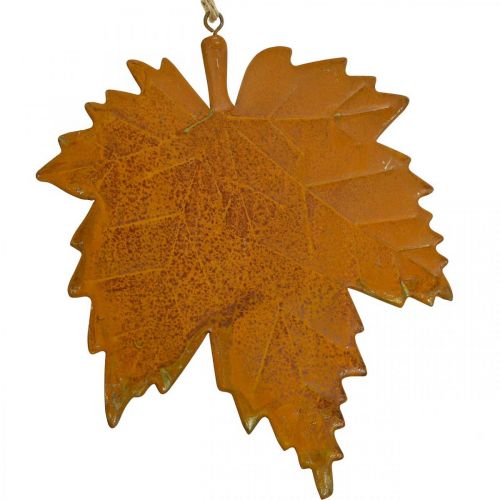 položky Podzimní dekorace listí kovový vzhled rzi javorový list 6 kusů