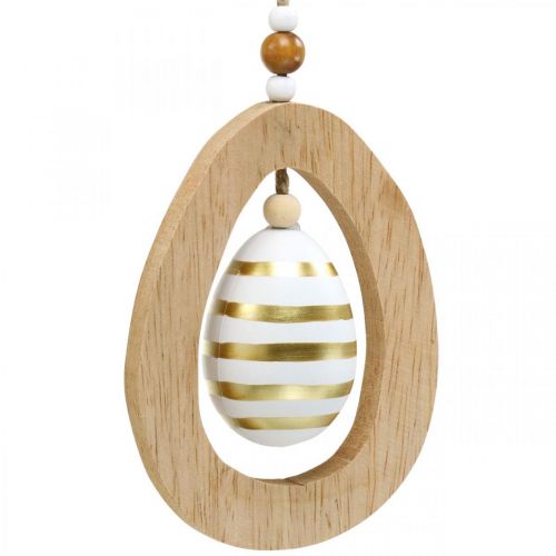 Velikonoční vajíčko na zavěšení se vzorem kraslic Velikonoční dekorace V12cm 3ks