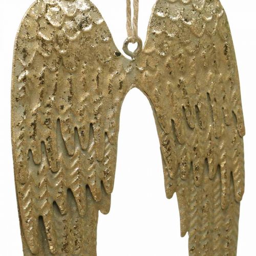 položky Angel Wings Dekorativní přívěsek Vánoční Zlatý 14,5×9cm 4 ks
