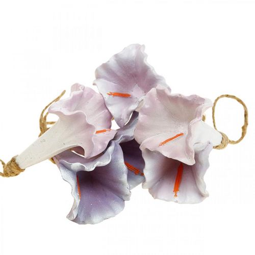 Dekorační věšák Bellflower Purple White Ø3,5cm V8cm 6ks