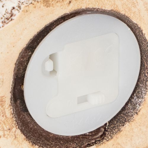 položky Rustikální keramický domeček s jasným LED osvětlením, ideální jako atmosférická dekorace na stůl, 15 cm, 2 kusy