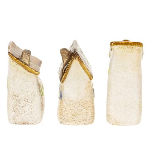 položky Keramická bytová dekorace do interiéru a květináčů. Ideální dárek. 10 cm, 3 kusy.