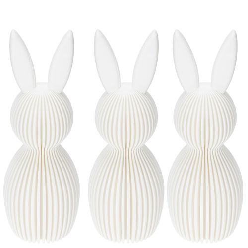 položky Dekorativní figurka králíka se složeným vzhledem pro moderní interiérový design, obývací pokoj nebo kancelář, 13 cm, 3 díly