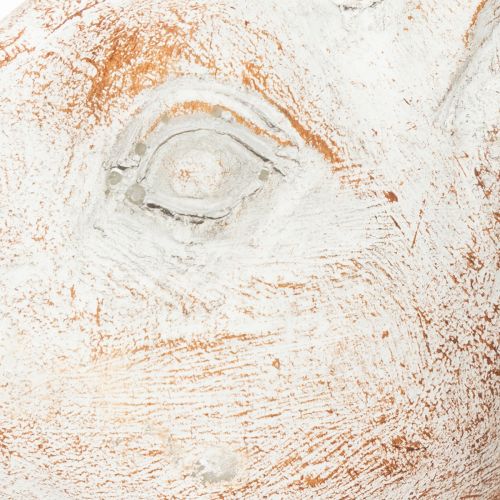 položky Sedící králík dekorativní králík umělý kámen bílohnědý 15,5x8,5x22cm