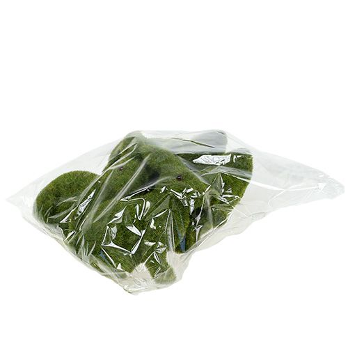 Floristik24 Sedící zajíček zelený vločkovaný V13,5cm 4ks