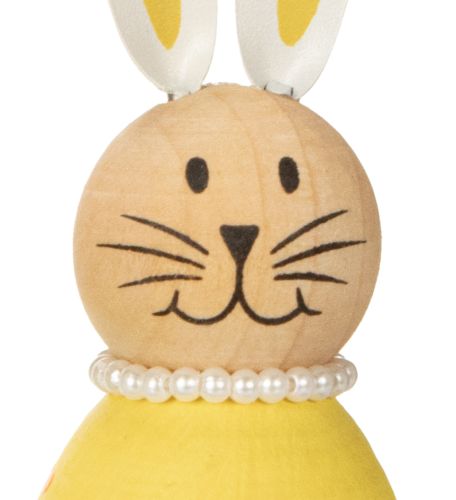 položky Dekorativní figurky králíků ve tvaru vajíčka pro jarní dekoraci domova, 12 cm, 3 kusy