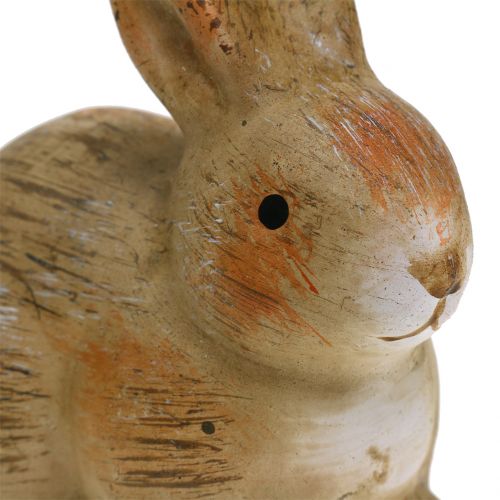 Floristik24 Keramický zajíček příroda 7cm x 8cm 6ks