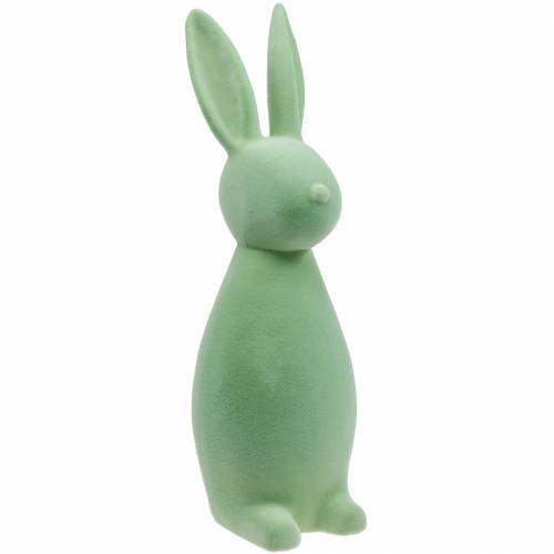 Floristik24 Velikonoční dekorační zajíček 47cm zelený semišový velikonoční zajíček dekorace figurka Velikonoce