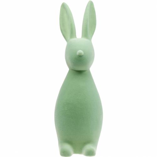 Floristik24 Velikonoční dekorační zajíček 47cm zelený semišový velikonoční zajíček dekorace figurka Velikonoce
