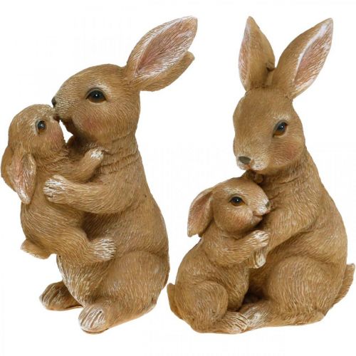 Floristik24 Králičí dekorace figurky králičí rodinka Velikonoční dekorace V11,5cm 2ks