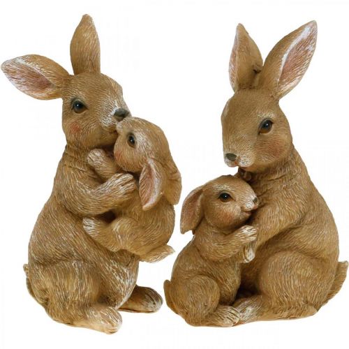 Floristik24 Králičí dekorace figurky králičí rodinka Velikonoční dekorace V11,5cm 2ks