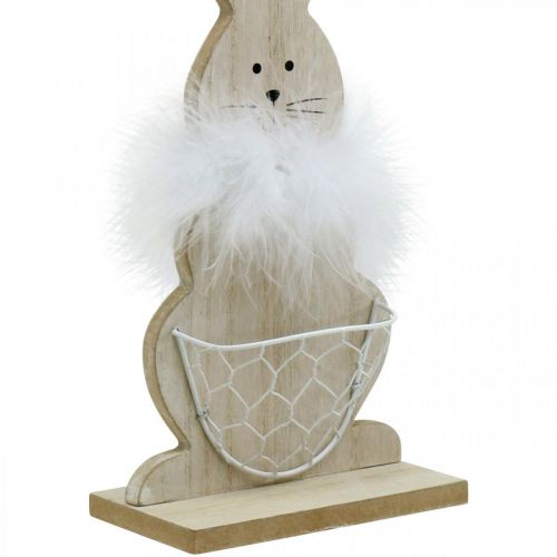 položky Zajíček s košíkem Velikonoční zajíček dřevěná dekorace Velikonoční příroda V30cm