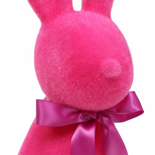 Floristik24 Zajíček flockovaný růžový V42cm