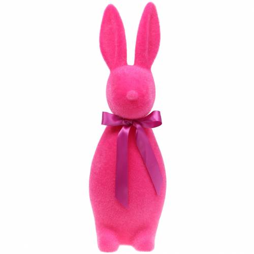 Floristik24 Zajíček flockovaný růžový V49cm