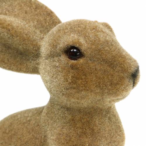 položky Velikonoční dekorace zajíček sedící flockovaný hnědý H19cm 2 ks