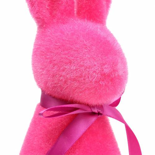 Floristik24 Králík flockovaný růžový H30cm 2ks