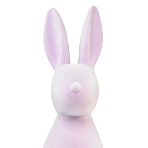 položky Dekorace velikonočního zajíčka stojící králík – 2. volba – vločkovaný šeřík V47cm