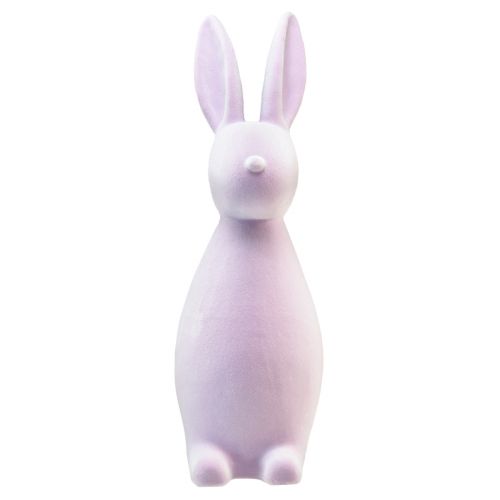 položky Dekorace velikonočního zajíčka stojící králík – 2. volba – vločkovaný šeřík V47cm