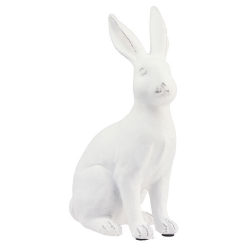 Floristik24 Králík sedící dekorativní králík dekorace z umělého kamene bílá V27cm