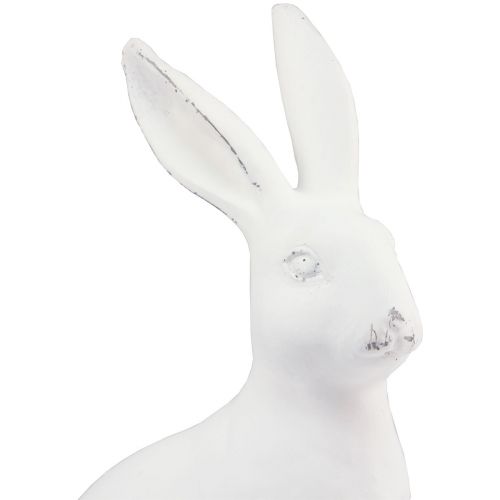 položky Králík sedící dekorativní králík dekorace z umělého kamene bílá V27cm