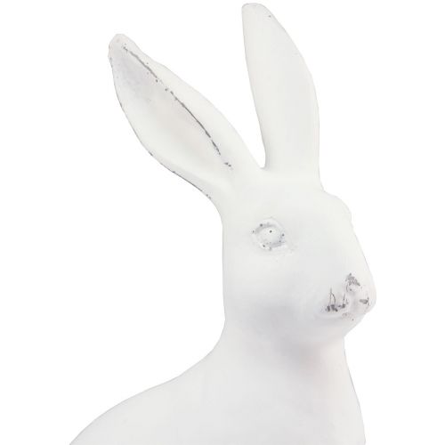 Floristik24 Králík sedící dekorativní králík dekorace z umělého kamene bílá V27cm