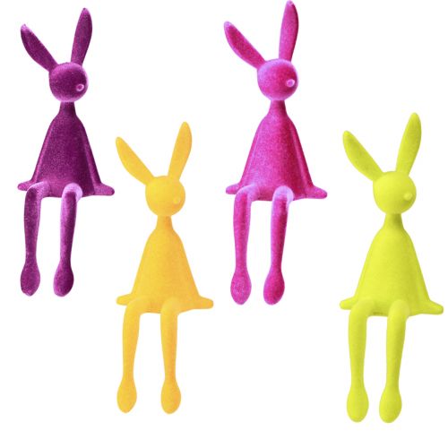 Rabbit Edge Sitters Easter Bunnies Colorful Flocked – 2. volba – 28 cm 4 ks
