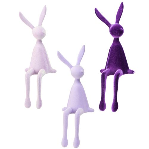 položky Stolička Bunny Edge Stolička Easter Bunny Flocked Purple Lilac – 2. volba – 28 cm 3 ks