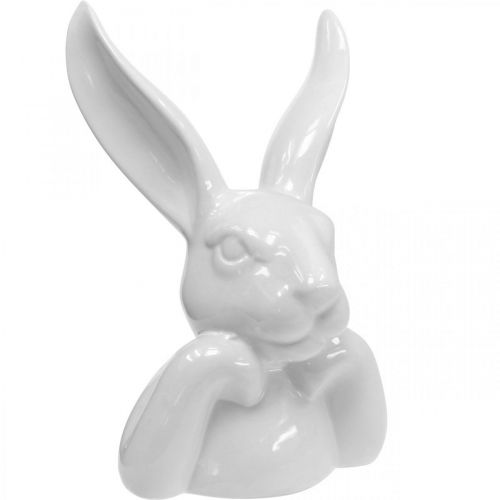 Floristik24 Deco králík bílý, poprsí králičí hlava, keramika V21cm