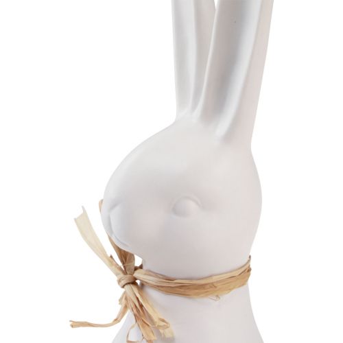 položky Dekorace na hlavu králíka Velikonoční zajíček bílý králík keramika 17cm