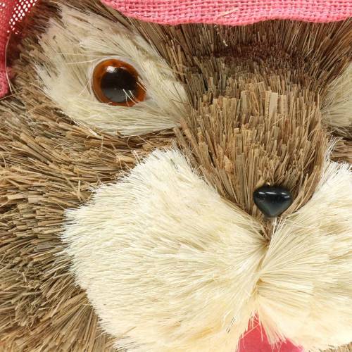 Floristik24 Velikonoční dekorace králičí hlava na zavěšení slámy V51cm