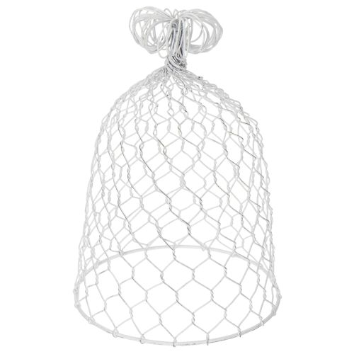 Drátěný zvonek z vintage dřeva pro rustikální stolní dekorace ve venkovském stylu, 23 cm