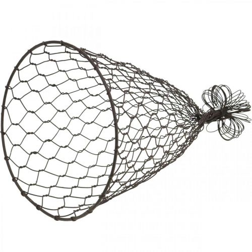 položky Drátěná digestoř, ozdobný zvonek, mřížovina z kovu Hnědá V25cm Ø16cm