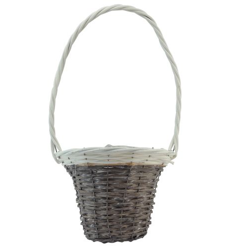 položky Ucho košík košík vrba šedobílý Ø29cm V50cm