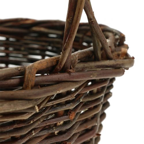 Košík s rukojetí vrbový ovál 28cm x 20cm | Floristik24.cz