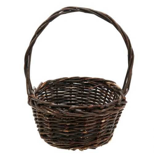 Košík s rukojetí vrbový ovál 28cm x 20cm | Floristik24.cz