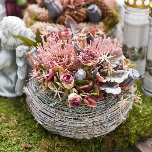 Floristik24 Podzimní květinový jehelníček umělý Protea Rosa Leucospermum 73cm 3ks