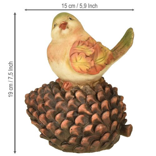 položky Podzimní dekorace ptačí dekorace kužel ptačí postava podzim V19cm