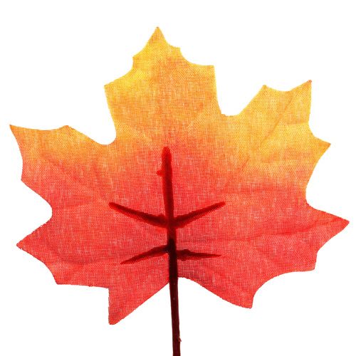 položky Podzimní dekorace javorový list oranžovočervená 13cm 12ks