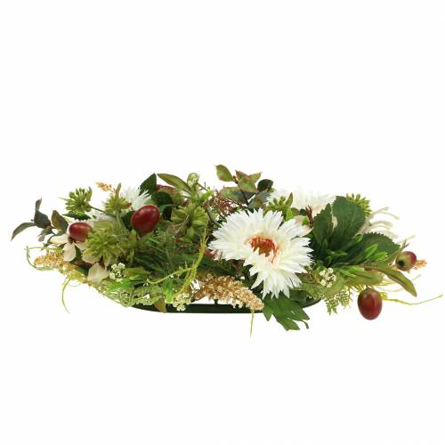 Floristik24 Podzimní věnec chryzantéma bílá Ø30cm