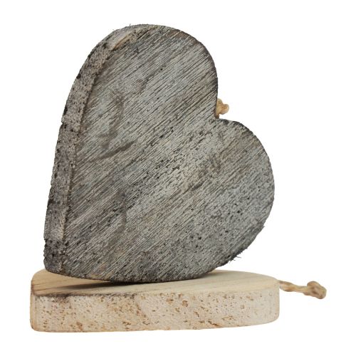 Floristik24 Dřevěná srdce Dekorativní srdce bílá barva Vintage Wood 10ks