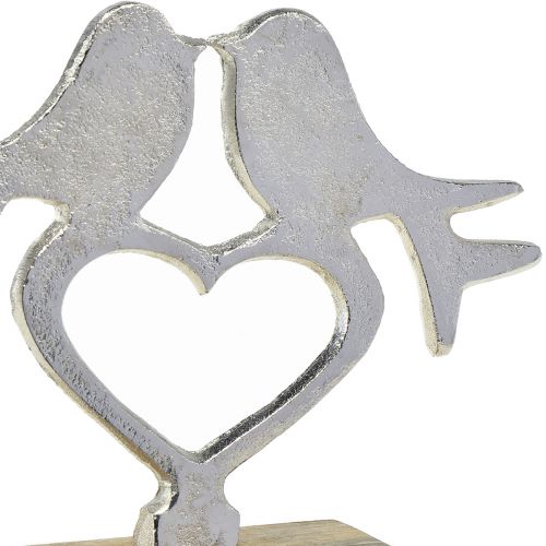 položky Dekorace srdce na místo s ptačí dekorací svatební 16,5×19,5cm