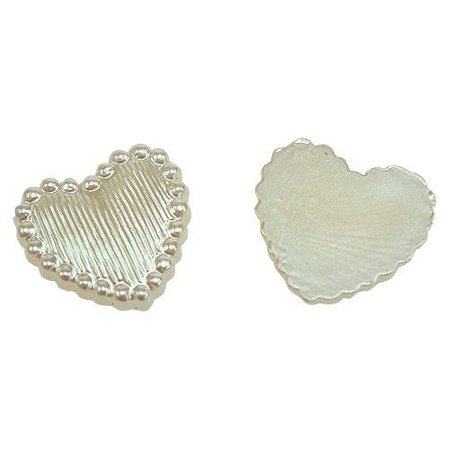 Floristik24 Sypaná dekorace mini srdíčka krémová 1,3cm 300p