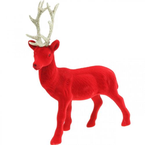 Floristik24 Ozdobná ozdobná figurka jelena ozdobná sob říční červený V28cm