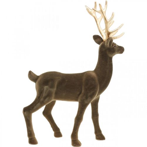 položky Ozdobná ozdobná figurka jelena ozdobná sob pojitá hnědá V46cm